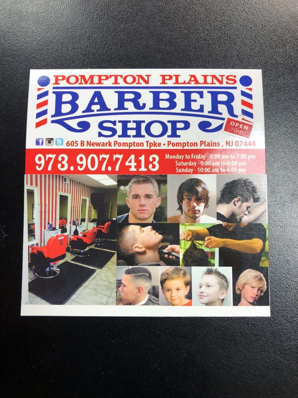 POMPTON PLAINS BARBER SHOP 605 Newark Pompton Turnpike, Pompton Plains, NJ 07444