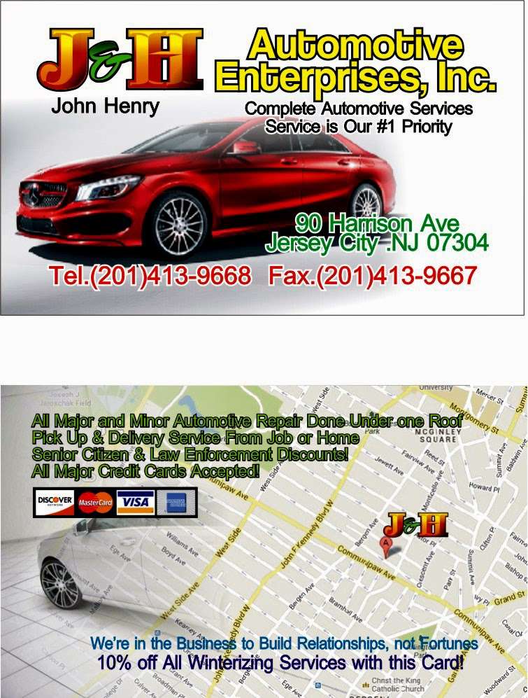 J & H Automotive Enterprises | 90 Harrison Ave, Jersey City, NJ 07304, USA | Phone: (201) 413-9668