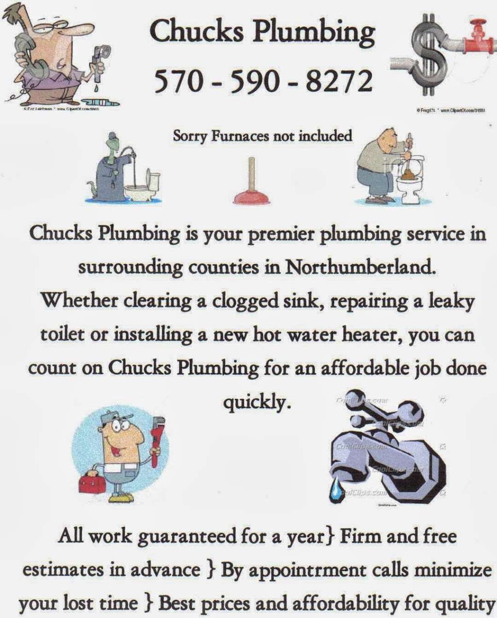Chucks Plumbing Service Mt. Carmel Pa 17851 | 123 N Peach St, Mt Carmel, PA 17851, USA | Phone: (570) 590-0706