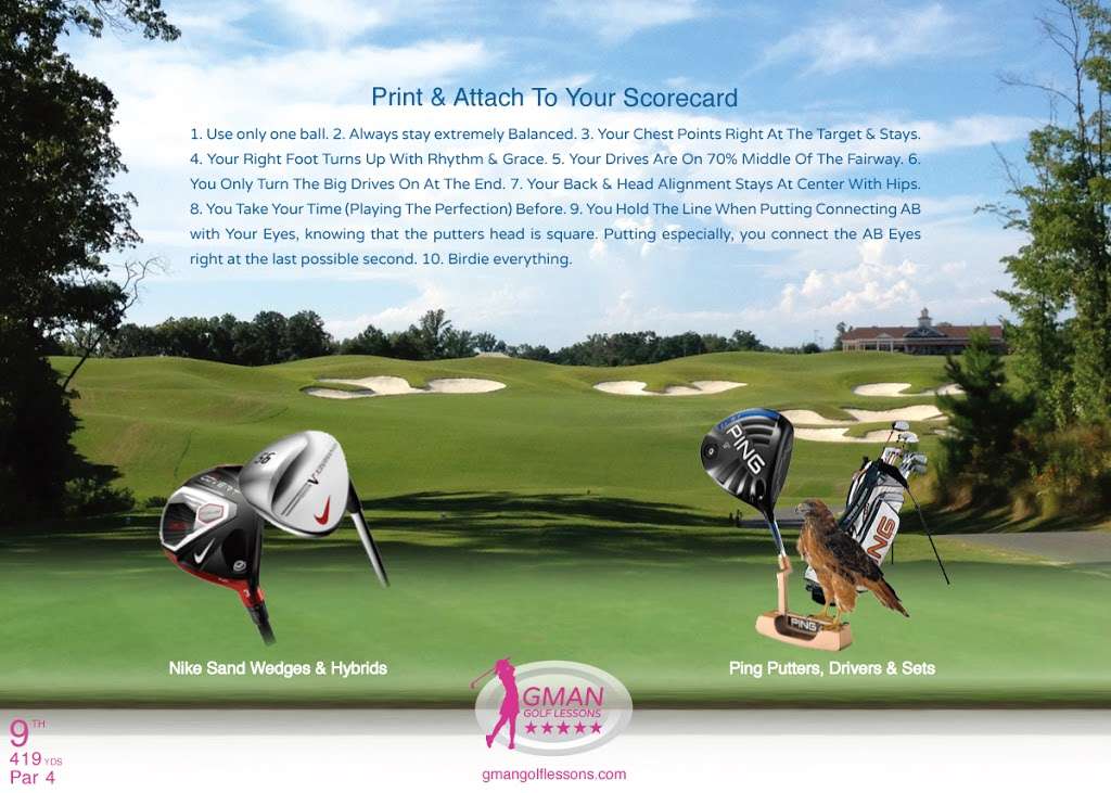 Gman Golf Lessons | 3900 Widgeon Way, Waxhaw, NC 28173, USA | Phone: (704) 608-4932