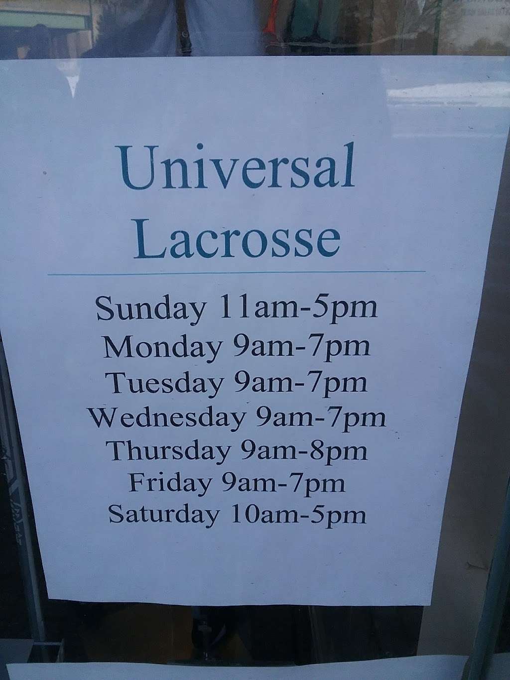 Universal Lacrosse | 906 US-22, Somerville, NJ 08876, USA | Phone: (908) 526-0584