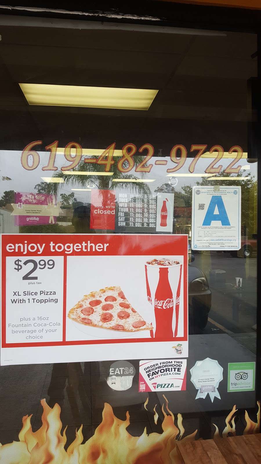 Corzy Corner Pizza | 1655 Brandywine Ave, Chula Vista, CA 91911, USA | Phone: (619) 482-9722