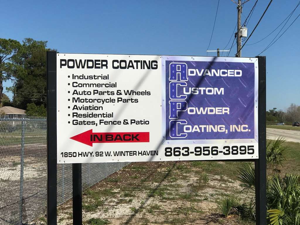 Advanced Custom Powder Coating, Inc. | 1850 US-92, Winter Haven, FL 33881, USA | Phone: (863) 956-3895