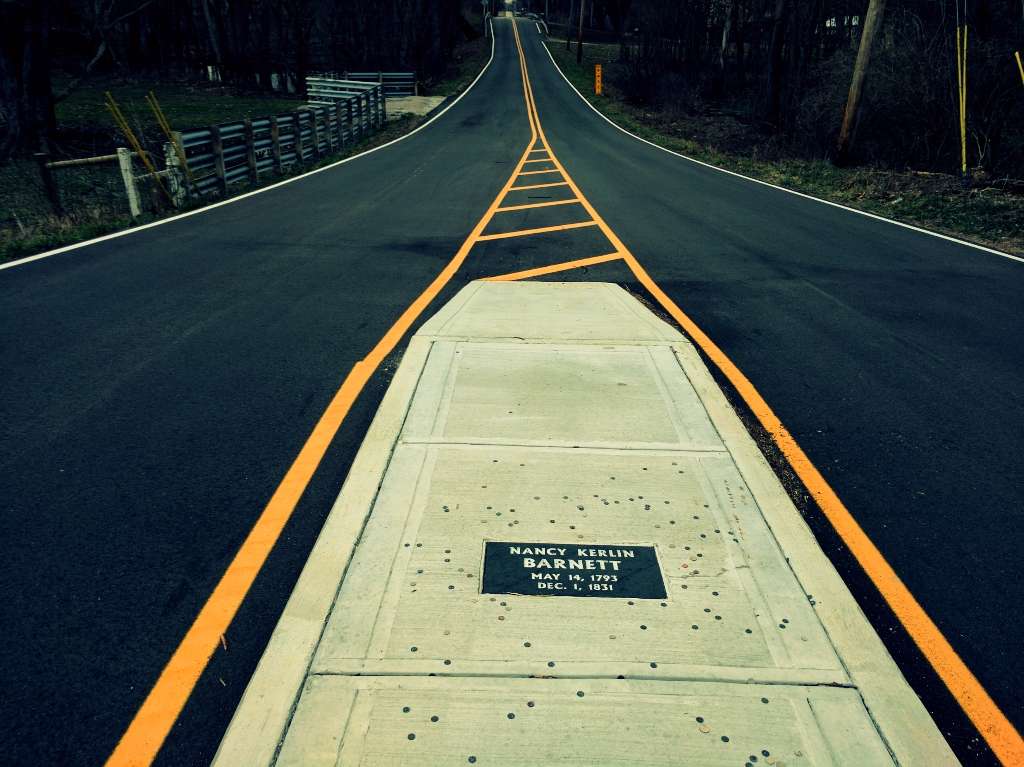 Grave In The Middle Of The Road | 6844 E 400 S, Franklin, IN 46131, USA