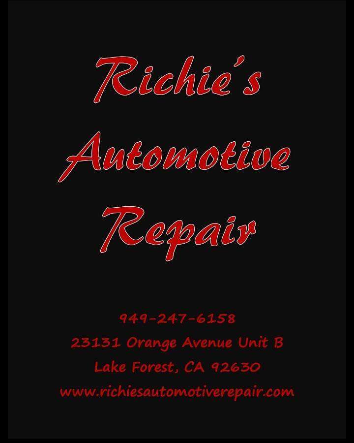 Richies Automotive Repair | 23131 Orange Ave Unit B, Lake Forest, CA 92630, USA | Phone: (949) 247-6158