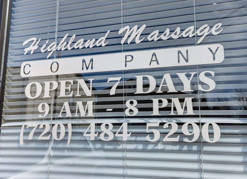 Highland Massage Company | 5110 W 38th Ave, Denver, CO 80212, USA | Phone: (720) 484-5290