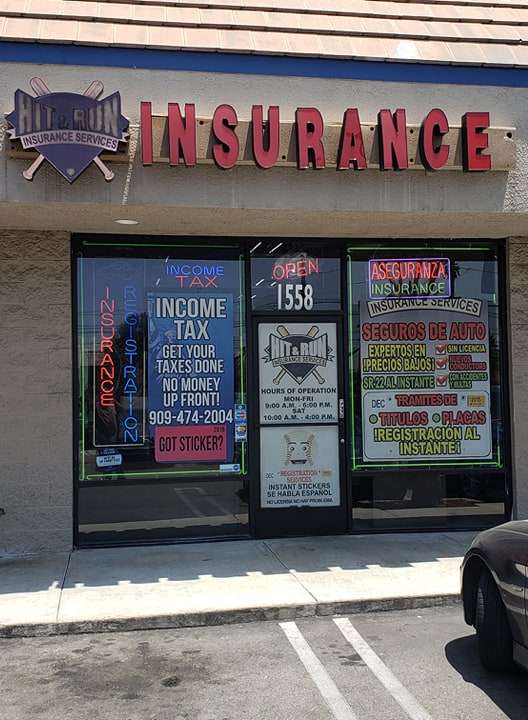Hit & Run Insurance Services | 1558 Orange St, Redlands, CA 92374, USA | Phone: (909) 474-2004