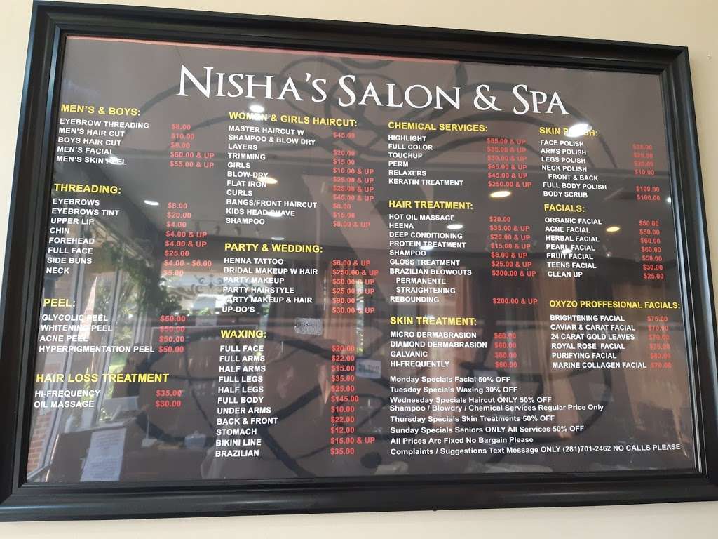 Nishas Salons & Spa | 4888 US-90 ALT Suite 400, Sugar Land, TX 77498 | Phone: (281) 242-9881