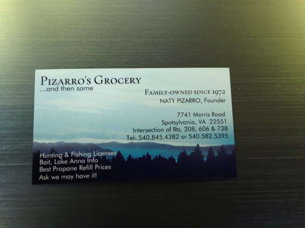 Pizarros Grocery | 7741 Morris Rd, Spotsylvania Courthouse, VA 22551, USA | Phone: (540) 845-4382