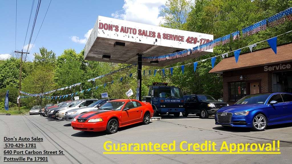 Dons Auto Sales & Services | 640 Port Carbon St Clair Hwy, Pottsville, PA 17901, USA | Phone: (570) 429-1781