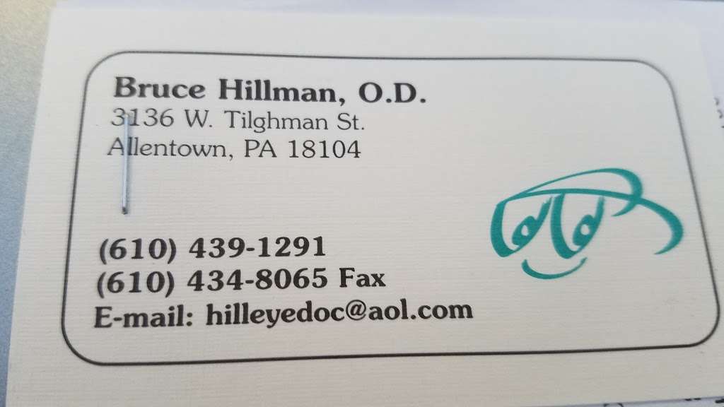 Hillman Bruce D OD | 3136 Tilghman St, Allentown, PA 18104, USA | Phone: (610) 439-1291