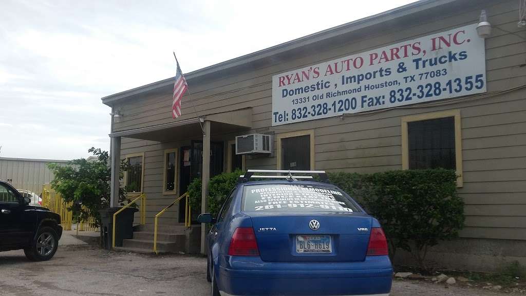 Ryans Auto Parts | 13331 Old Richmond Rd, Houston, TX 77083, USA | Phone: (832) 328-1200