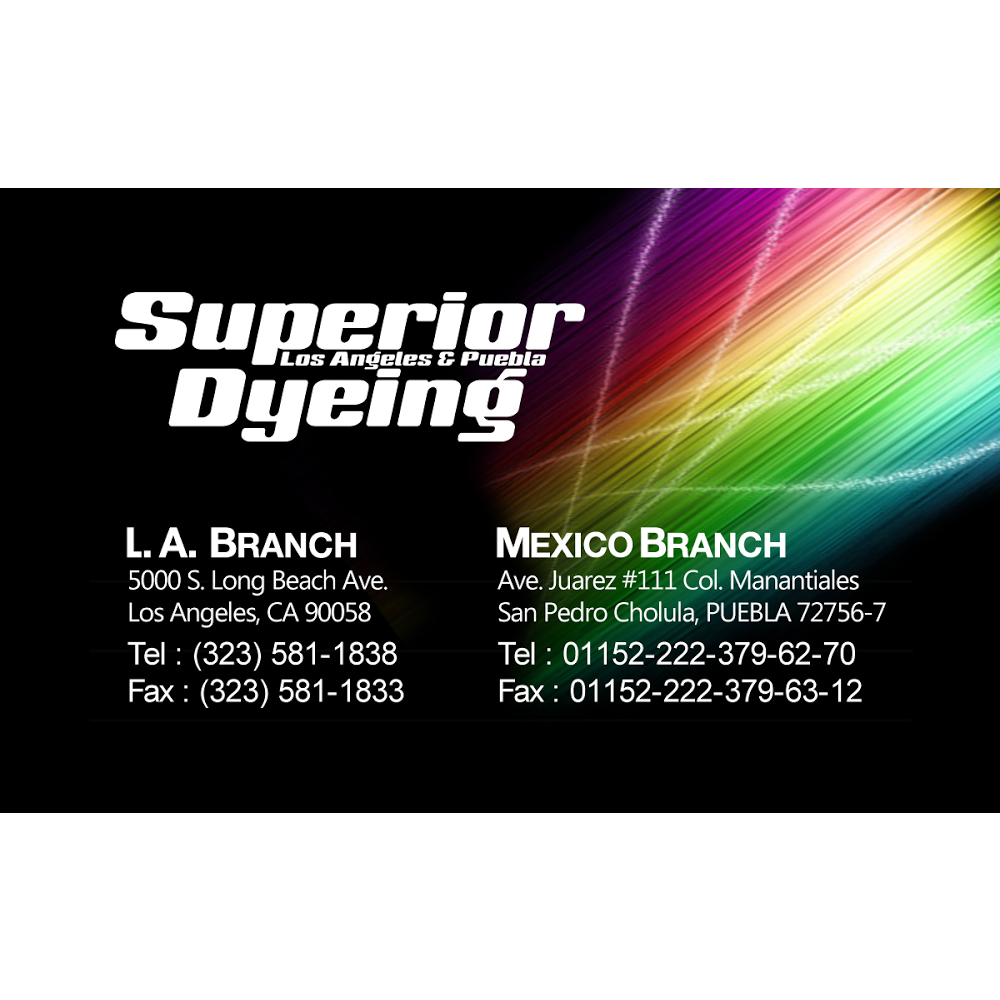 Superior Dyeing Inc | 17901 Clark Ave, Bellflower, CA 90706 | Phone: (562) 867-6300