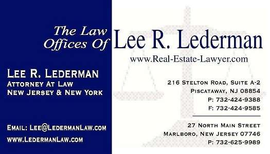 Law Office of Lee R. Lederman | 27 N Main St, Marlboro Township, NJ 07746, USA | Phone: (732) 424-9388