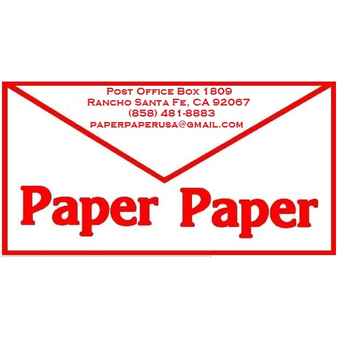 Paper Paper | 6009 Mimulus, Rancho Santa Fe, CA 92067 | Phone: (858) 481-8883