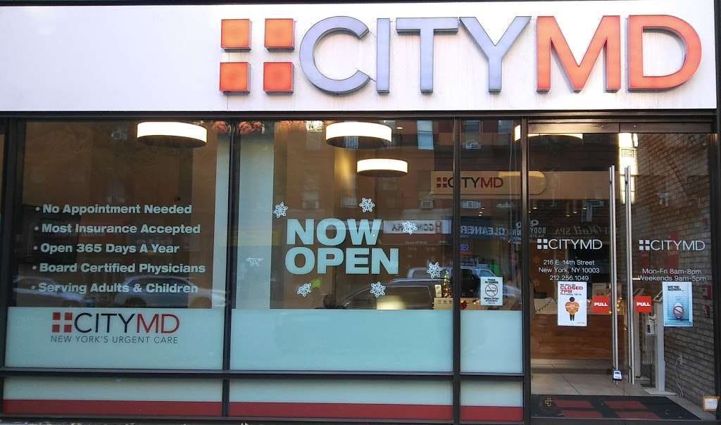 CityMD East 14th Urgent Care - NYC | 216 E 14th St, New York, NY 10003, USA | Phone: (212) 256-1049