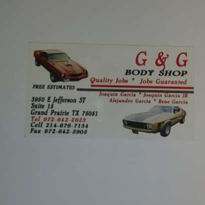 G & G Body Shop | 3950 E Jefferson St Suite 15, Grand Prairie, TX 75051, USA | Phone: (972) 642-2623