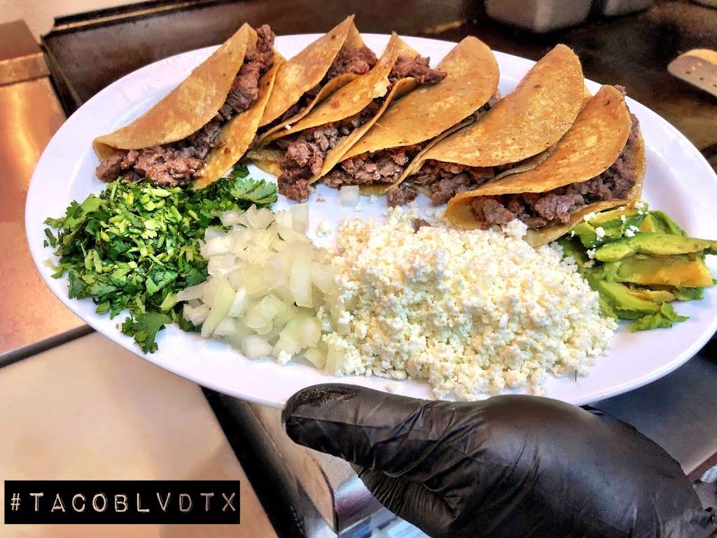 Taco Blvd | 18360 Blanco Rd #116, San Antonio, TX 78258 | Phone: (210) 998-2282