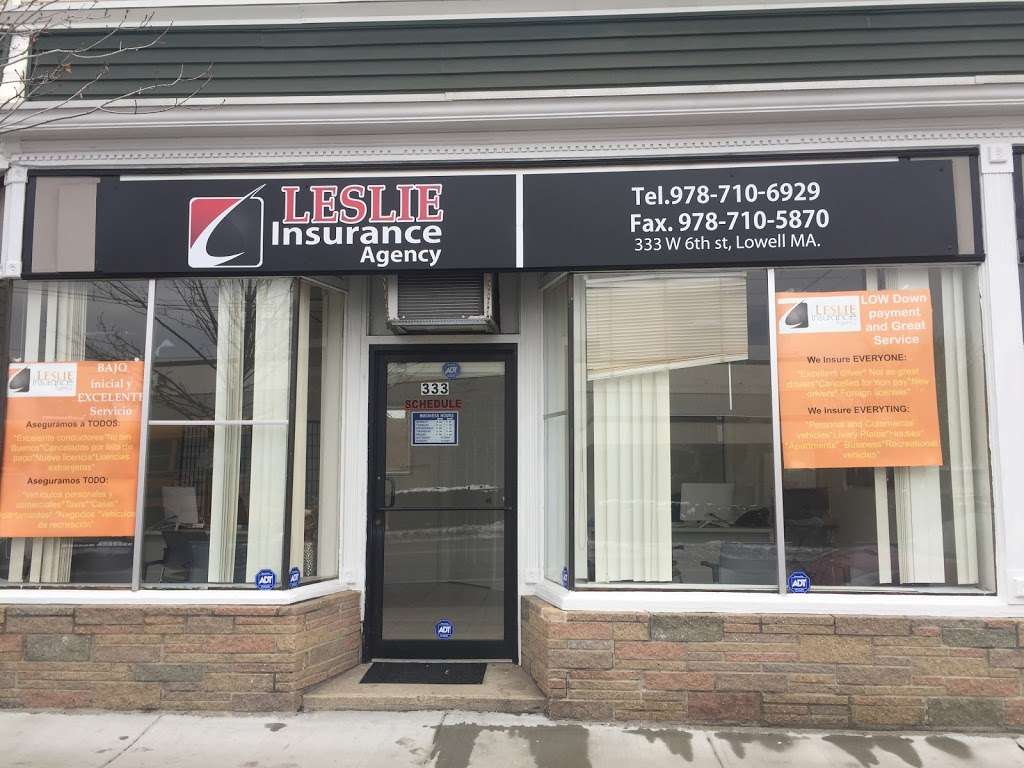 Leslie Insurance Agency | 333 W 6th St, Lowell, MA 01850, USA | Phone: (978) 208-7606