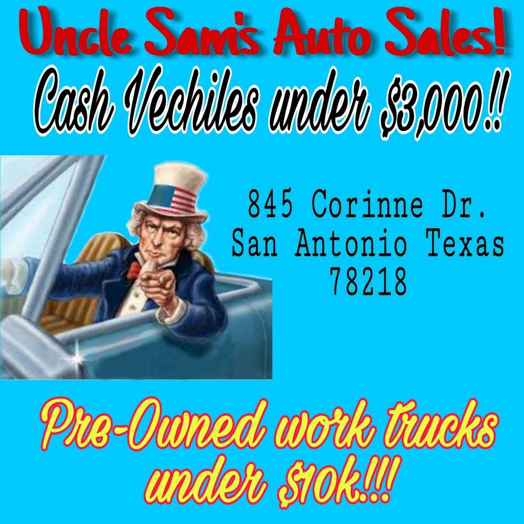 Uncle Sams Auto Sales | 845 Corinne Dr, San Antonio, TX 78218, USA | Phone: (210) 719-6875
