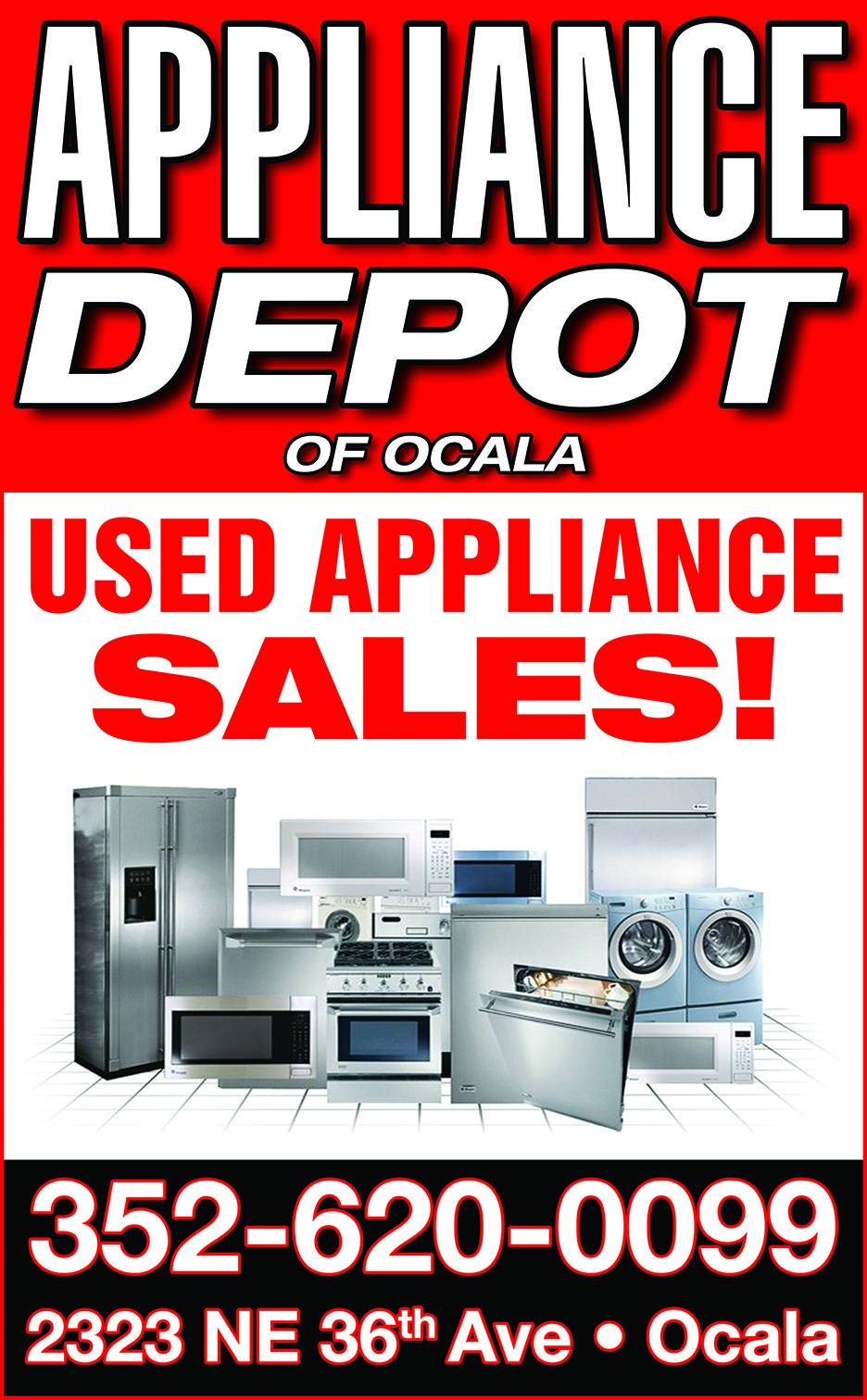 Appliance Depot Of Ocala | 2323 NE 36th Ave #3185, Ocala, FL 34470, USA | Phone: (352) 620-0099