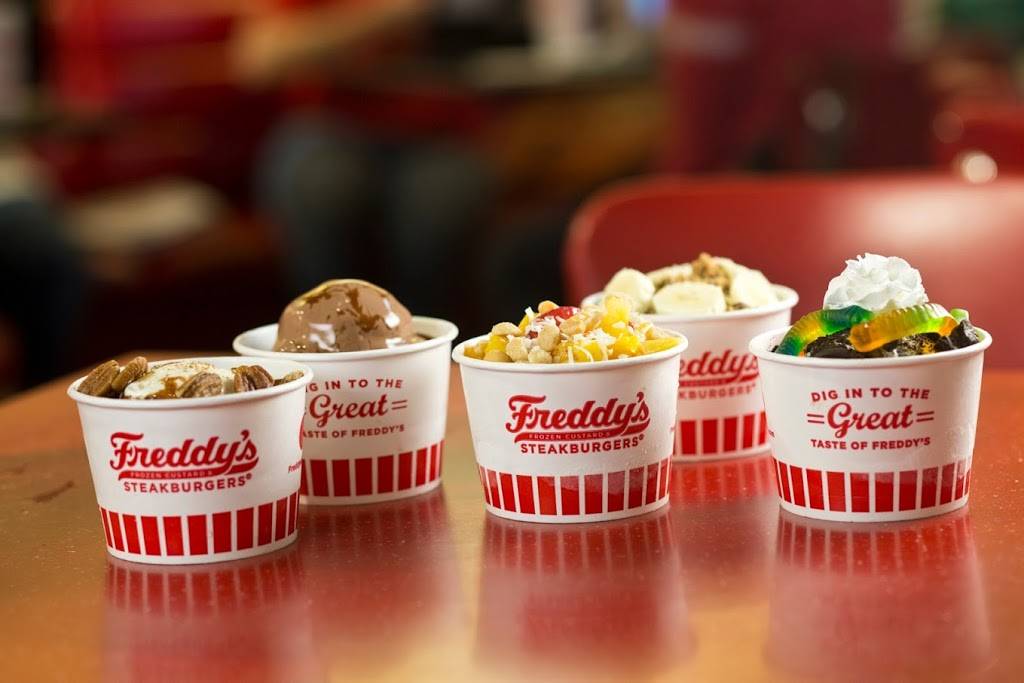 Freddys Frozen Custard & Steakburgers | 2100 N Rock Rd #1000, Derby, KS 67037 | Phone: (316) 558-5388