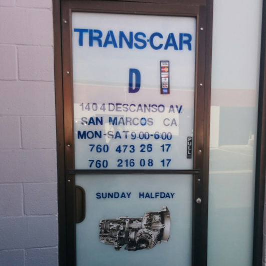 Trans-Car | 1404 Descanso Ave D, San Marcos, CA 92069, USA | Phone: (760) 473-2617