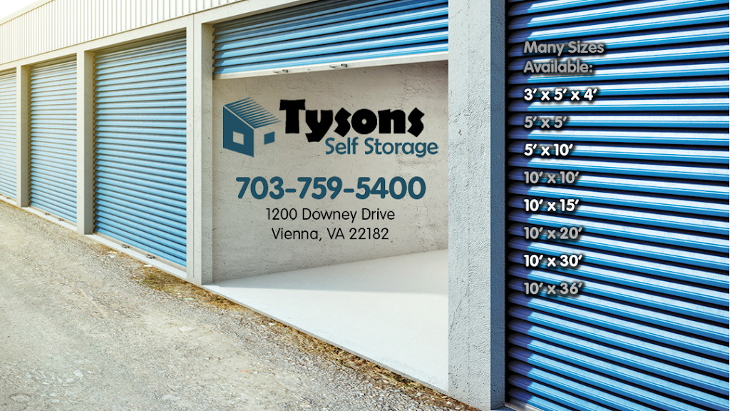 Tysons Self Storage | 1200 Downey Dr, Vienna, VA 22182, USA | Phone: (703) 759-5400