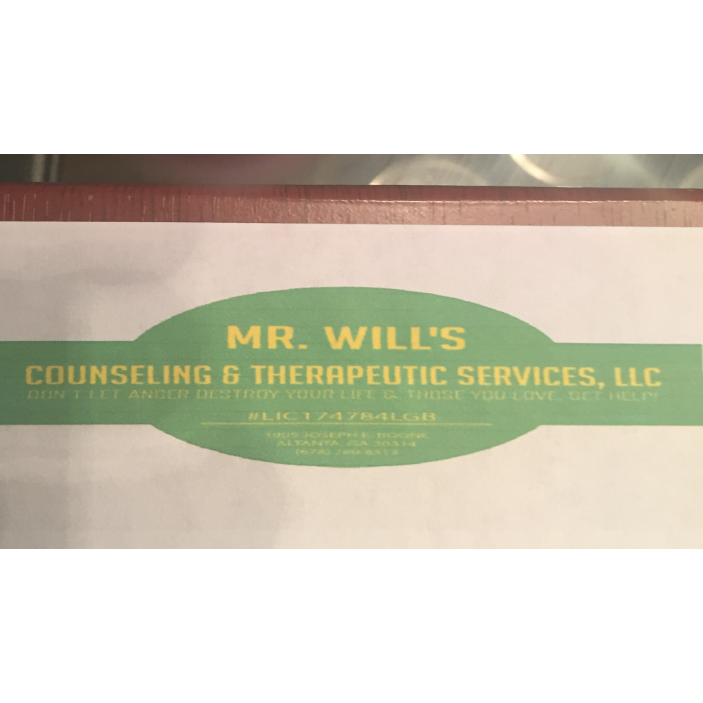 Mr. Wills Counseling & Theraputic Services, LLC | 1905 Joseph E. Boone Blvd NW, Atlanta, GA 30314, USA | Phone: (470) 232-1338