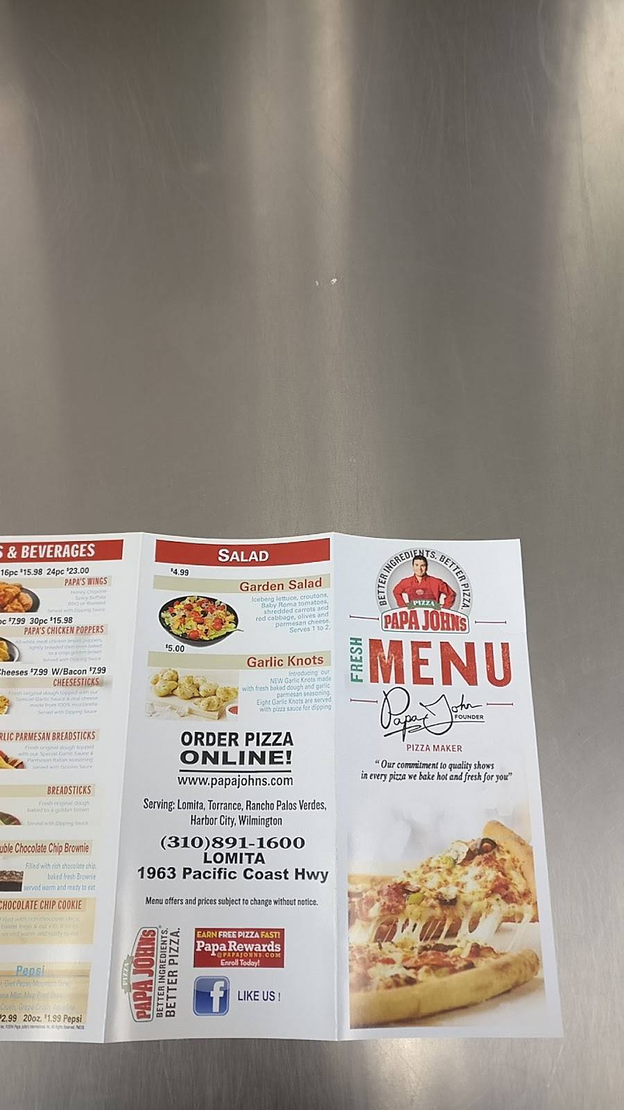 Papa Johns Pizza | 1963 Pacific Coast Hwy, Lomita, CA 90717, USA | Phone: (310) 891-1600