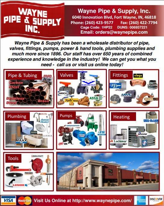 Wayne Pipe and Supply, Inc. | 6040 Innovation Blvd, Fort Wayne, IN 46818, USA | Phone: (260) 423-9577