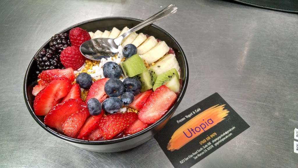 Yogurt Utopia | 1523 San Elijo Rd S #108, San Marcos, CA 92078, USA | Phone: (760) 591-9479