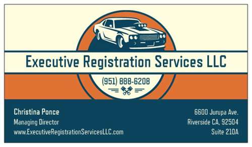 Executive Registration Services LLC | 6600 Jurupa Ave #210a, Riverside, CA 92504, USA | Phone: (951) 888-6208