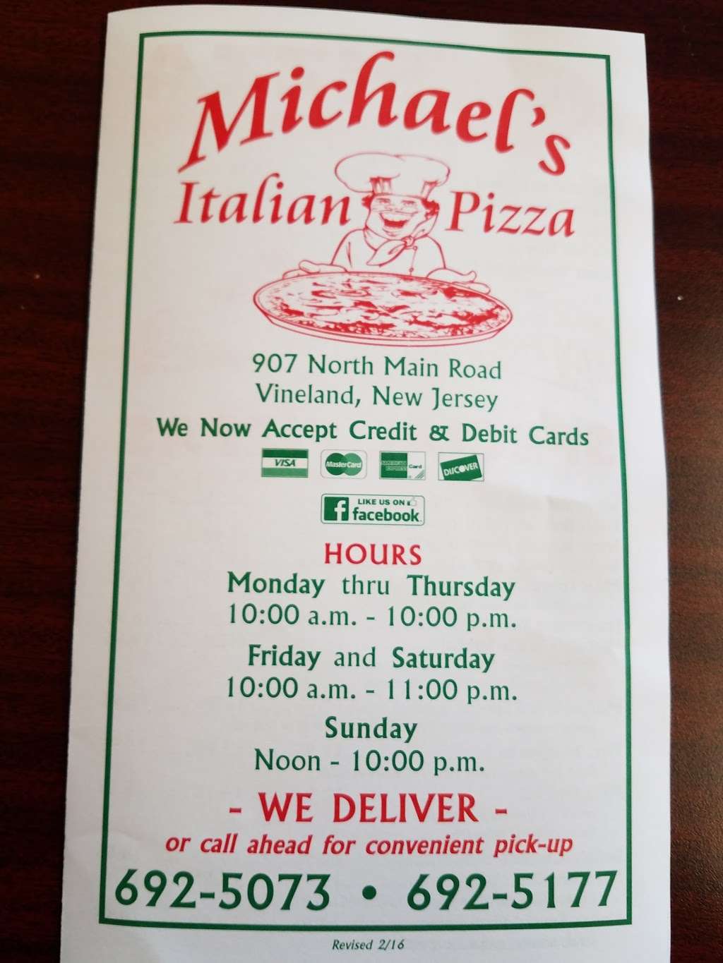 Michaels Pizza | 907 N Main Rd A, Vineland, NJ 08360, USA | Phone: (856) 692-5073