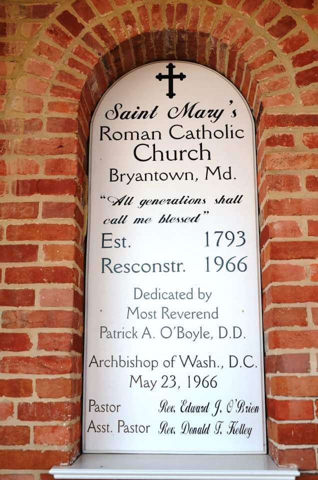 Saint Marys Catholic Church | 13715 Notre Dame Pl, Bryantown, MD 20617, USA | Phone: (301) 870-2220