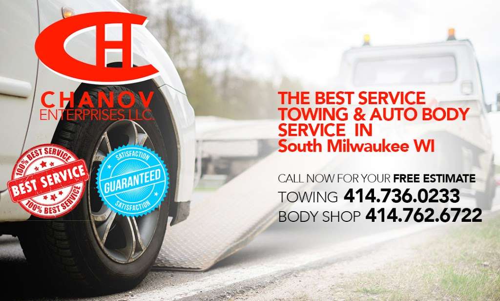 Chanov Enterprises LLC. Towing & Auto Body Shop | 923 Sherman Ave, South Milwaukee, WI 53172, USA | Phone: (414) 736-0233