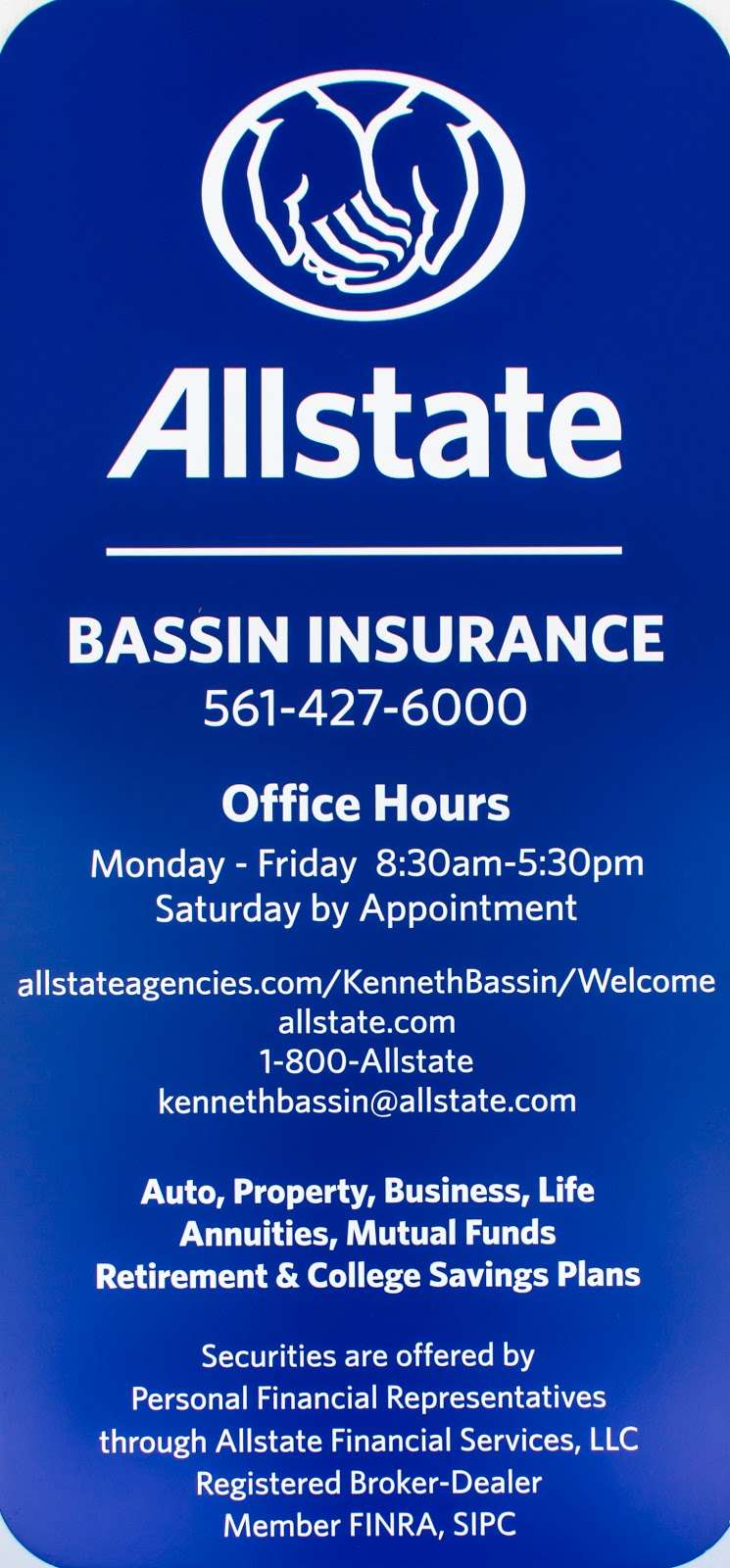 Kenneth Bassin: Allstate Insurance | 10064 FL-706, Jupiter, FL 33478, USA | Phone: (561) 427-6000