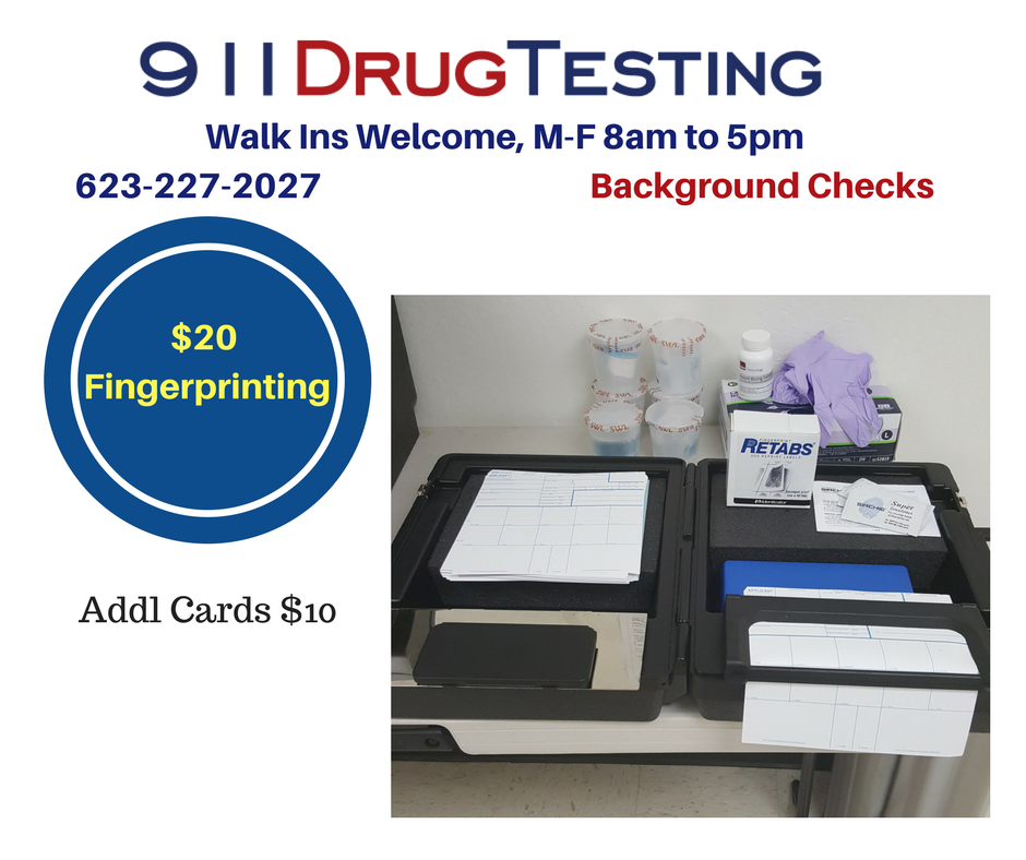 911 Drug Testing & Fingerprinting Tempe | 2039 S Mill Ave suite e, Tempe, AZ 85282, USA | Phone: (623) 227-2027