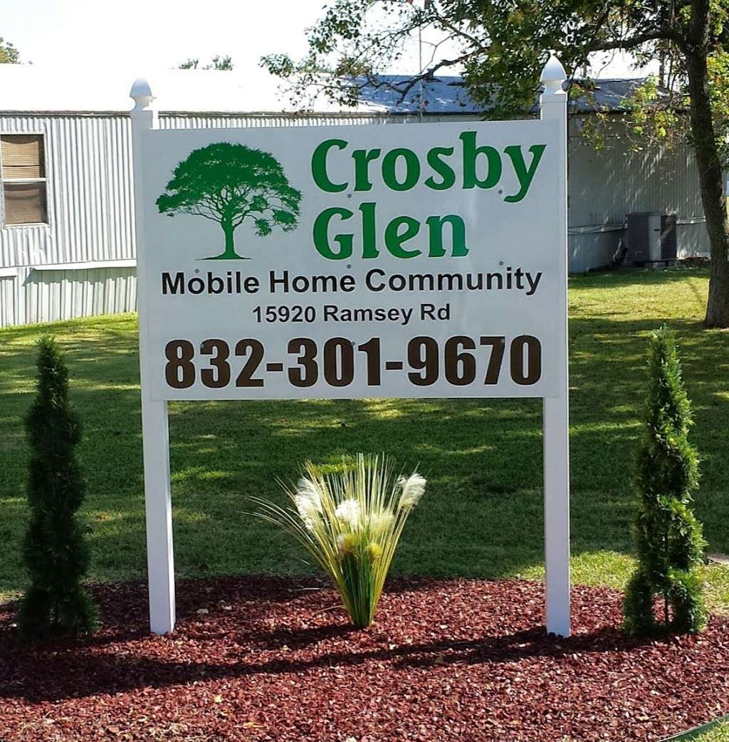 Crosby Glen Mobile Home & RV Community | 15920 Ramsey Rd, Crosby, TX 77532, USA | Phone: (832) 301-9670