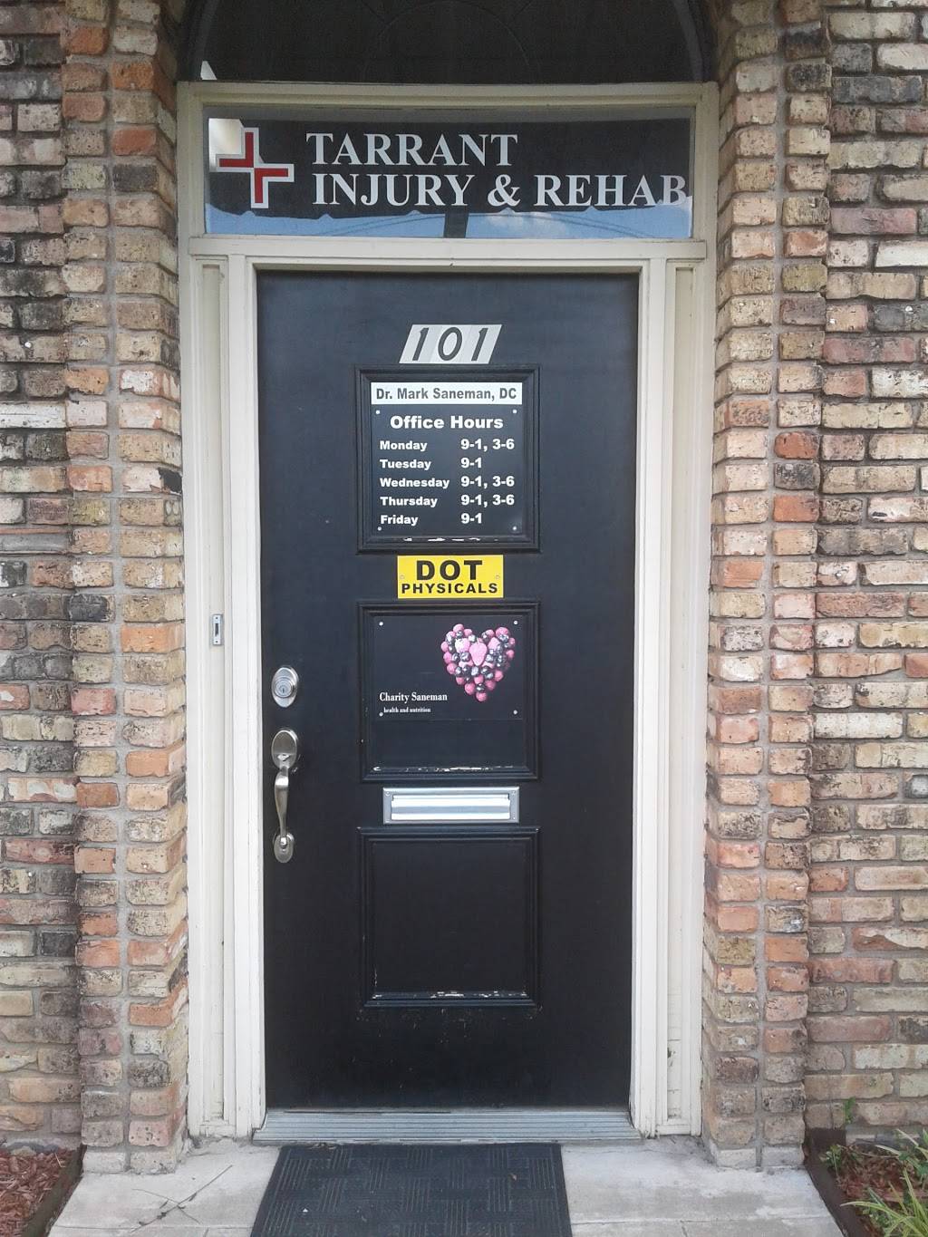 Tarrant Injury & Rehab | 137 Sycamore School Rd Ste. 105, Fort Worth, TX 76134 | Phone: (817) 615-8200