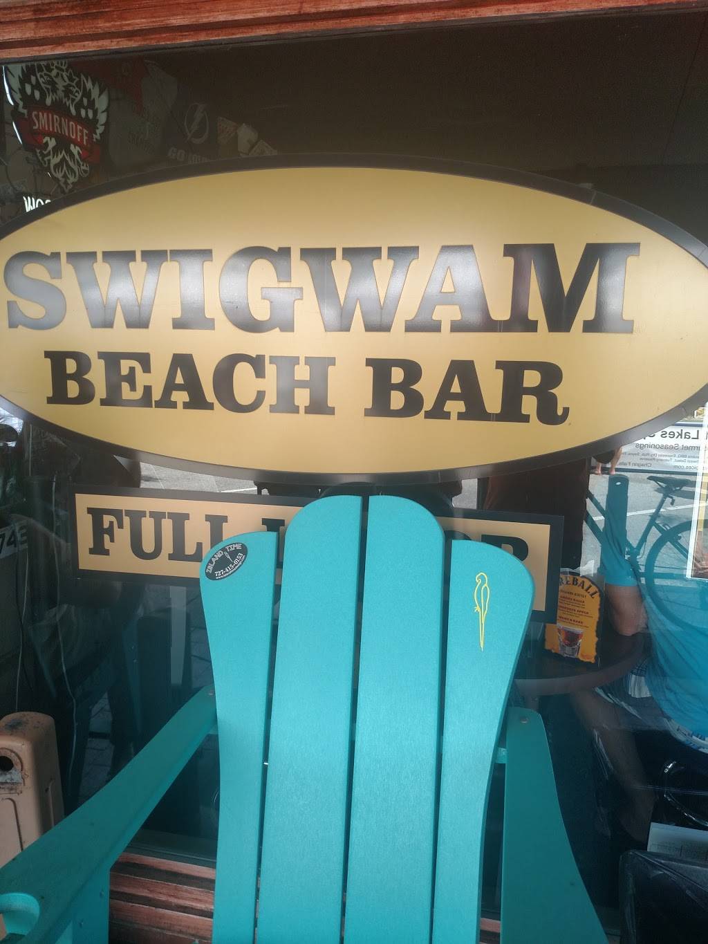 Swigwam Beach Bar | 336 Corey Ave, St Pete Beach, FL 33706, USA | Phone: (727) 363-7944