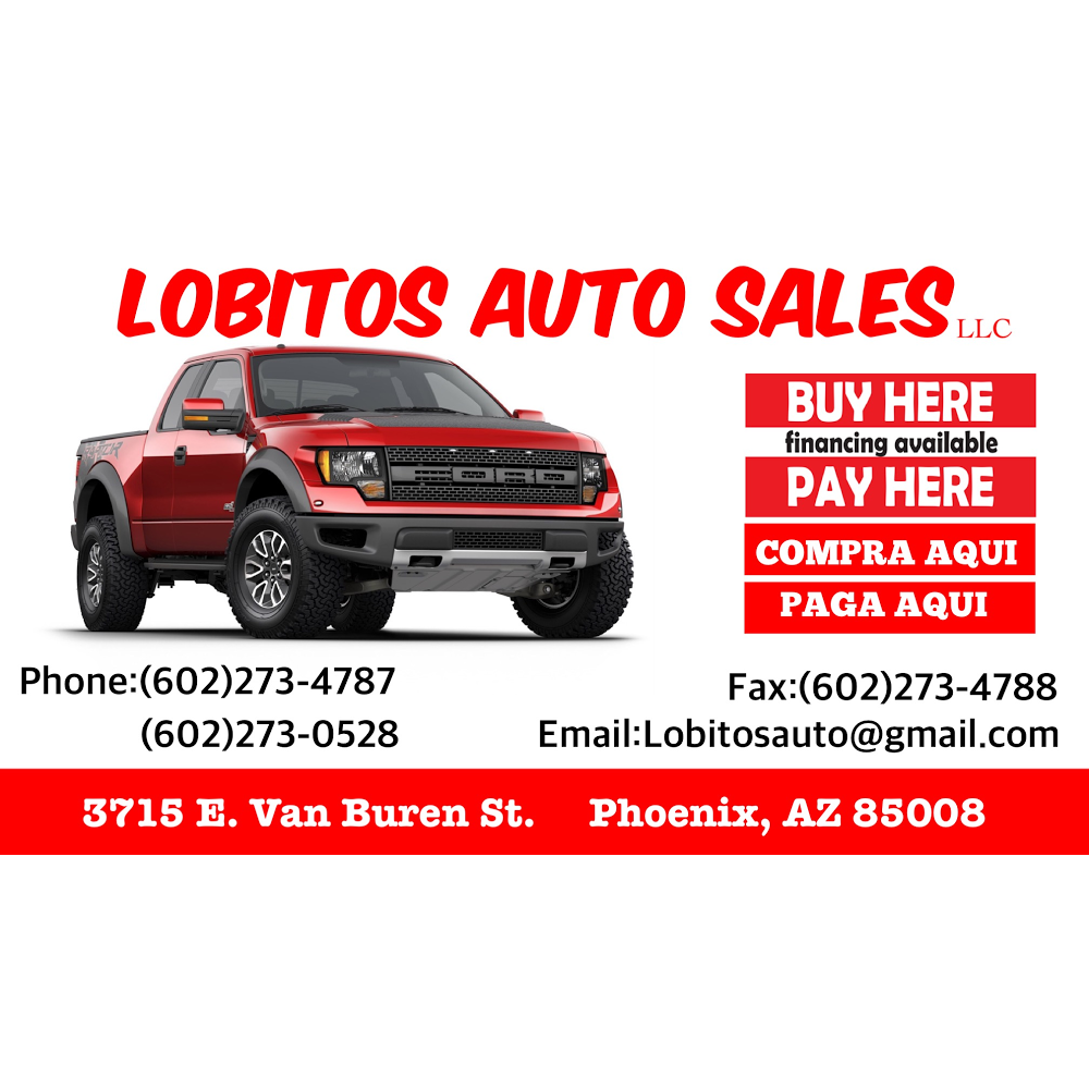 Lobitos Auto Sales LLC | 3715 E Van Buren St, Phoenix, AZ 85008, USA | Phone: (602) 273-4787