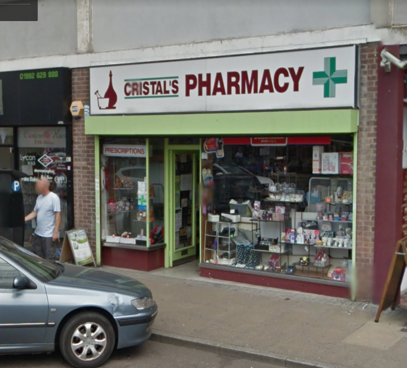 Cristals Pharmacy | 4 Lynton Parade, Turners Hill, Cheshunt, Waltham Cross EN8 8LF, UK | Phone: 01992 307277