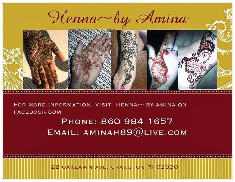 henna by amina | 535 Roosevelt Ave, Central Falls, RI 02863, USA | Phone: (270) 366-2152