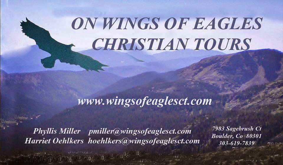 On Wings of Eagles Christian Tours | 7983 Sagebrush Ct, Boulder, CO 80301, USA | Phone: (303) 619-7839