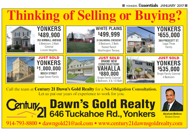 Century 21 Dawns Gold Realty | 646 Tuckahoe Rd, Yonkers, NY 10710, USA | Phone: (914) 793-8800