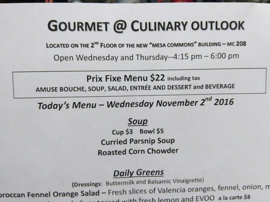 Gourmet @ Culinary Outlook | 7250 Mesa College Cir, San Diego, CA 92111, USA