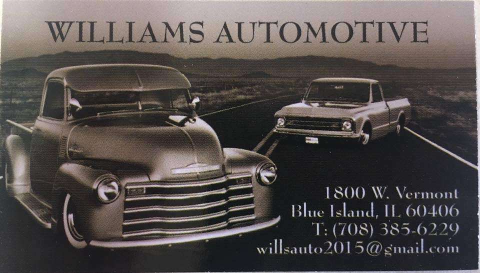 Williams Automotive | 1800 Vermont St, Blue Island, IL 60406, USA | Phone: (708) 385-6229