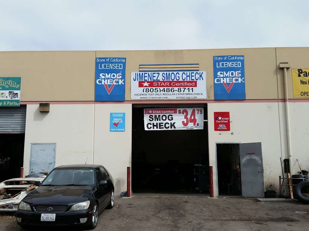 Jimenez Smog Check | 1408 E 5th St, Oxnard, CA 93030, USA | Phone: (805) 486-8711