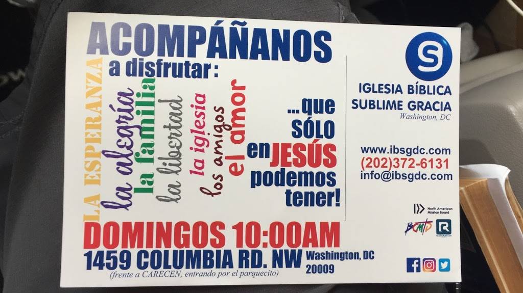 IGLESIA BIBLICA SUBLIME GRACIA | 1501 Columbia Rd NW, Washington, DC 20009, USA | Phone: (202) 372-6131